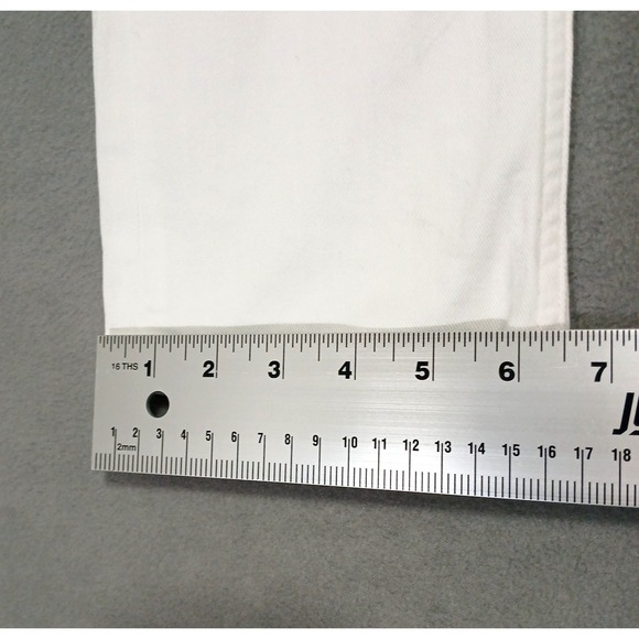 Boss Hugo Boss Men 32x30 White Stretch Cashmere-Touch Slim‎ Fit Candiani Jeans - Picture 7 of 16